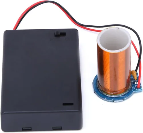 Vista 8 de ViaGasaFamido Mini bobina Tesla, bobina seca con batería de plasma de altavoz de plasma transmisión inalámbrica para experimentos Instalación
