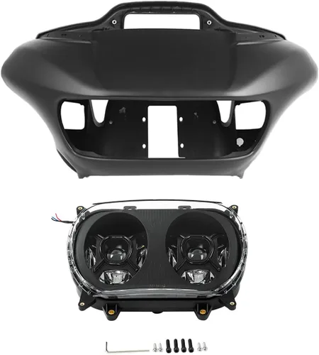 Vista 9 de Carenado interior ABS negro sin pintar compatible con Harley Davidson Road Glide FLTR 1998-2013