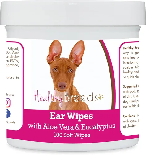 Vista 93 de Healthy Breeds Affenpinscher Toallitas de limpieza de oídos con aloe y eucalipto para perros, 100