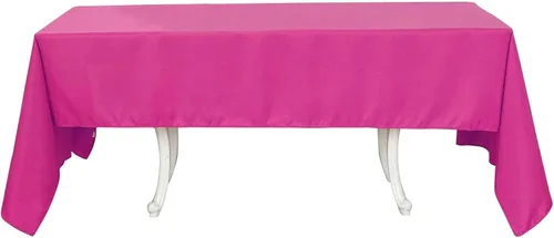 Vista 4 de BalsaCircle Mantel rectangular de poliéster negro de 60 x 126 pulgadas para bodas, fiestas, eventos, cocina, comedor