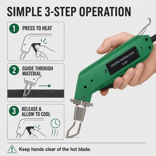 Vista 12 de Sellador térmico eléctrico del cortador de la cuerda de nylon del cuchillo