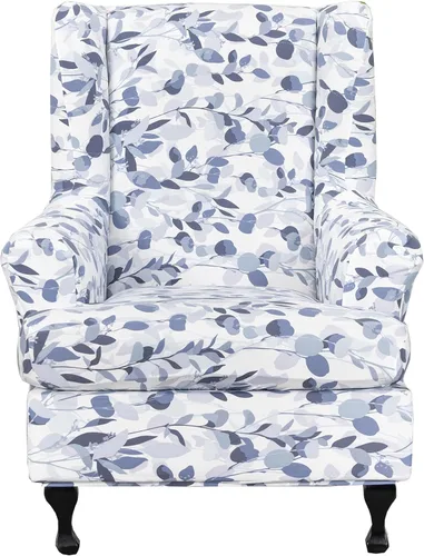 Vista 47 de CRFATOP Fundas para silla de alas estampadas, 2 piezas, elásticas con respaldo de ala, fundas de tela de elastano con respaldo de ala, fundas