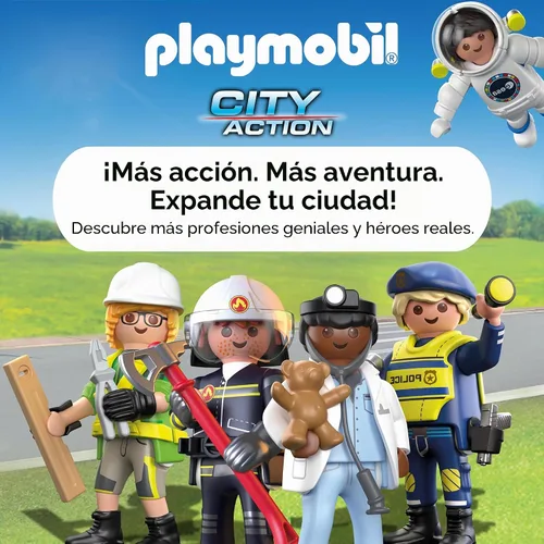 Vista 7 de Playmobil Camión de bomberos con accesorios y 2 figuras