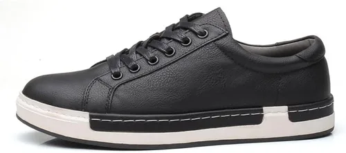 Vista 3 de Santimon Tenis clásicos para hombre, de piel, con cordones, para vestir, Oxfords