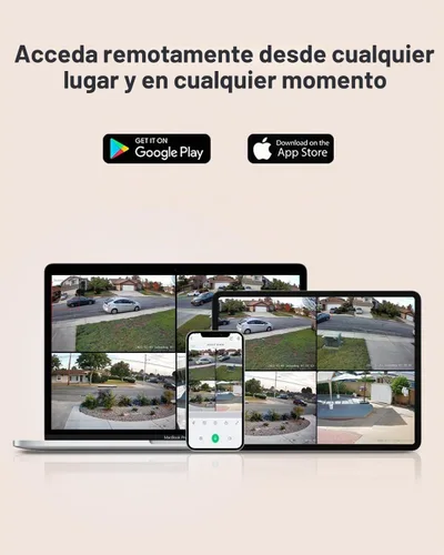 Vista 3 de Sistema de cámara de seguridad PoE, 4 cámaras IP con cable de 5 MP con cable para el hogar, micrófono integrado, detección de vehículos humanos