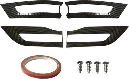 Vista 2 de Compatible con Jeep Grand Cherokee 2014-2021 Kit de Bisel de Moldura de Luz Trasera Cubierta con Aspecto de Fibra de Carbono