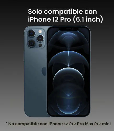 Vista 7 de MAKAVO Funda magnética para iPhone 12 Pro, compatible con MagSafe, protector de lente de cámara integrado, vista de logotipo, funda de teléfono a