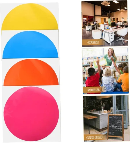 Vista 7 de 4 calcomanías de vinilo extraíbles para pared, con círculos de borrado en seco, para enseñanza, progreso, aula, estudiantes, escritorio de mesa, 4