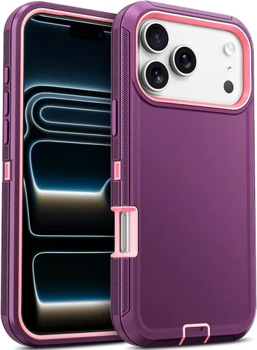 Vista 71 de Jelanry - Funda para iPhone 15 5G, protección resistente, resistente, color negro Dropproof & Dual-Layer Protective Back Cover with Port Anti