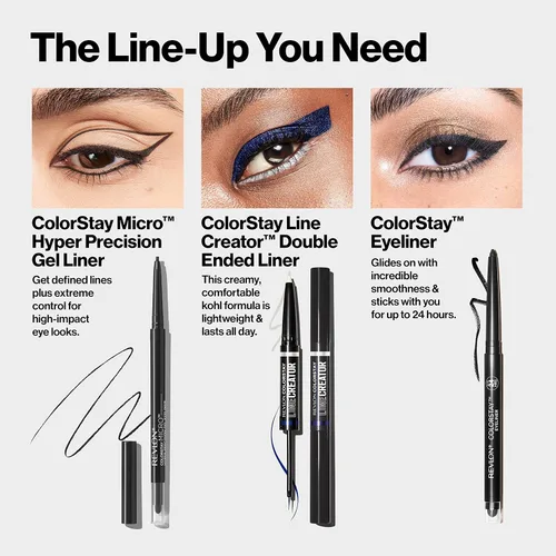 Vista 8 de Revlon ColorStay - Delineador de ojos de gel, maquillaje de ojos Micro Hyper Precision con difuminador integrado, impermeable, de larga duración