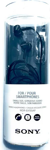 Vista 8 de Sony MDREX155AP Auriculares intrauditivos / auriculares con micrófono para llamadas telefónicas, negro (MDR-EX155AP / B) Integrated Mic and
