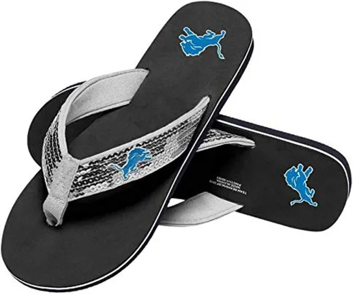 Vista 45 de FOCO Womens NFL Team Logo Sequin Strap Sandals Flip Flops