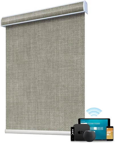 Vista 33 de SmartWings Persianas enrollables con cable duro PoE 100% opacas, muestra de tela