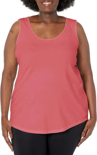 Vista 9 de Just My Size, Camiseta sin mangas de tiras de algodón jersey de talla extra para mujer, Camisas sin mangas de talla grande Negro