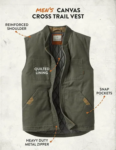 Vista 5 de Legendary Whitetails Chaleco de lona para hombre