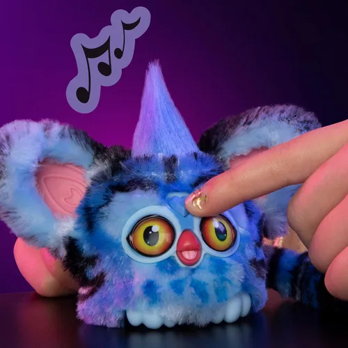 Vista 9 de KPop Demon Hunters Furby Furblets Derpy Tiger, juguete electrónico coleccionable de 3 pulgadas