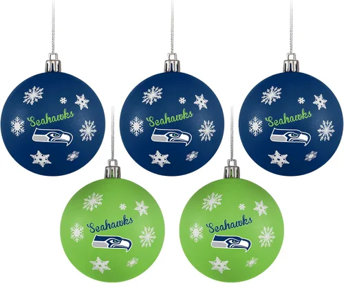 Vista 16 de FOCO Dallas Cowboys NFL 5 Pack Shatterproof Ball Ornament Set