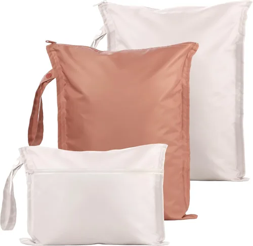 Vista 9 de RelaxScene Bolsa Húmeda para Traje de Baño - Pack de 2 Bolsas Impermeables Húmedas y Secas para Ropa - Bolsa de Pañales para Bebé - Bolsas