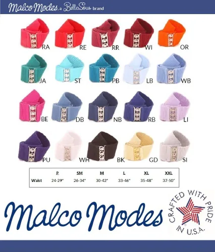 Vista 4 de Malco Modes cinturón elastizado, tallas grandes, para mujer, XL, Blanco