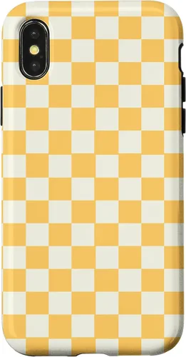 Vista 5 de Yellow Checkered Checker Checkerboard Classic Pattern Case for iPhone 17