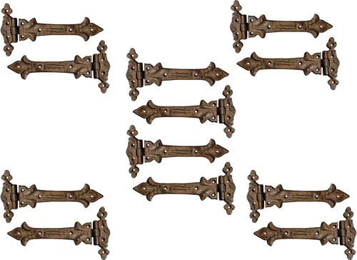 Vista 23 de Adonai Hardware Adonijah Bisagra falsa de aluminio para montaje frontal (6.5" x 12 Pack, Negro mate) para puertas de granero, puertas, armarios