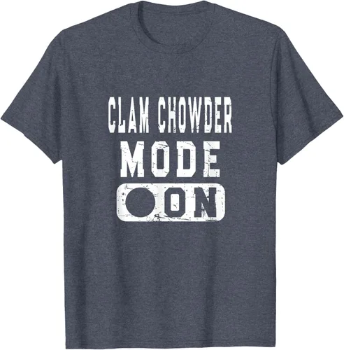 Vista 34 de Clam Chowder Mode On - Camiseta de broma de sopa de almejas, Negro