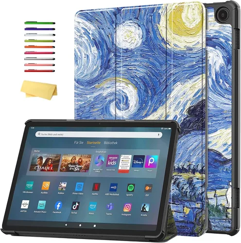 Vista 49 de Funda para Amazon Kindle Fire HD 8 y Fire HD 8 Plus (12ª/10ª generación, versión 2024/2022/2020) de 8 pulgadas, UUcovers con soporte triple
