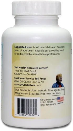 Vista 5 de Suplemento Dr. Clark Raz-Caps, 500 mg, 100 cápsulas de gelatina