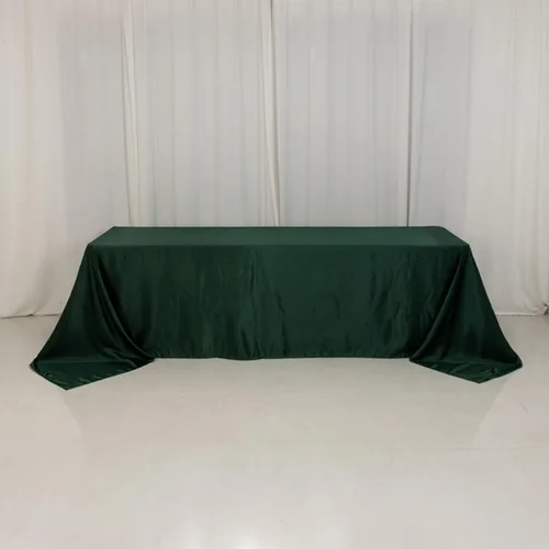 Vista 121 de Efavormart - Mantel rectangular de satén sin costuras, color azul polvoriento, 60 x 126 pulgadas Azul empolvado