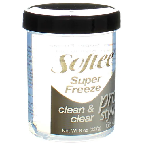Vista 2 de Softee Protein Super Freeze Gel para peinar el cabello, 8 onzas