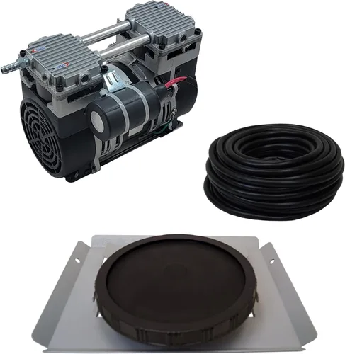 Vista 8 de Bomba oscilante del aireador de la charca del pistón de 1 HP, compresor eléctrico de 6,7 CFM 120V Operates to 40 ft depth, replaceable air filter