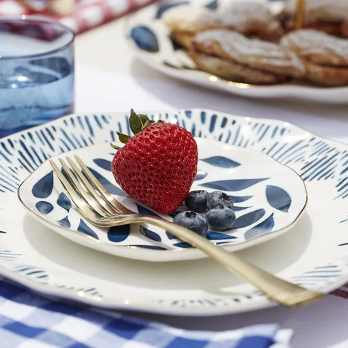 Vista 7 de Lenox Blue Bay - Juego de postre de 12 piezas, 10.30 libras