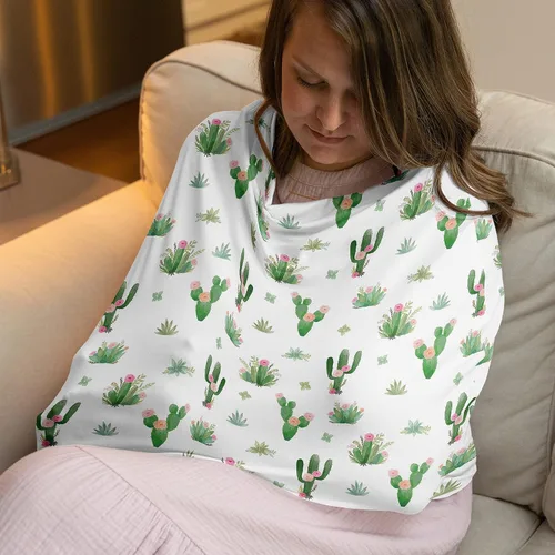 Vista 2 de Sweet Jojo Designs Cactus Floral Girl Funda de asiento de coche para bebé, lactancia, carrito de compras, toldo para cochecito de bebé, color rosa