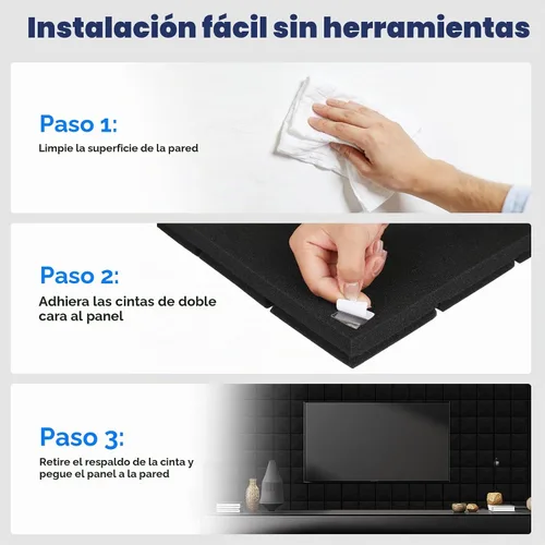 Vista 3 de 48 Pack Acoustic Panels 12 x 12 x 2 Inches, Sound Proof Foam Panels for Wall