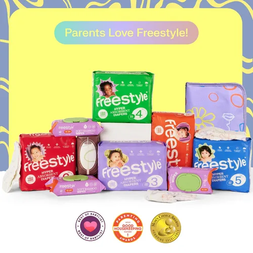 Vista 7 de Freestyle Cambiador de pañales portátil Cambiador de bebé plegable e impermeable con elegante bolsa de toallitas húmedas Cambiador de viaje