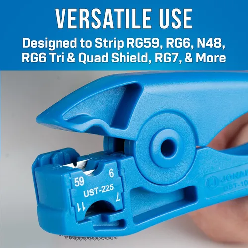Vista 2 de Jonard Tools UST-125 COAX Herramienta de pelado para cables RG59, RG6, N48, RG7, RG11 con tope de cable