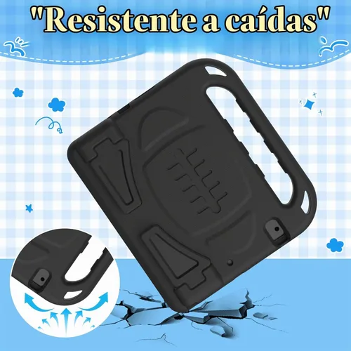 Vista 5 de BMOUO Funda para niños para iPad 9.7 2018/2017/iPad Air 2/1/Pro 9.7 - Protector de pantalla integrado con mango a prueba de golpes, funda