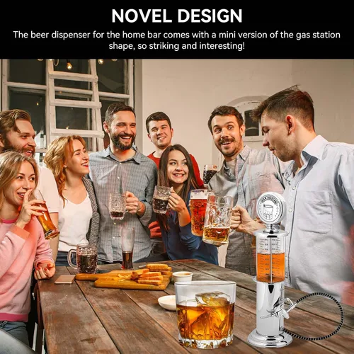 Vista 2 de Mini dispensador de alcohol de 1000 cc, dispensador de cerveza de una sola pistola, bomba de fiesta de barril para jugo de cerveza, bomba de picnic
