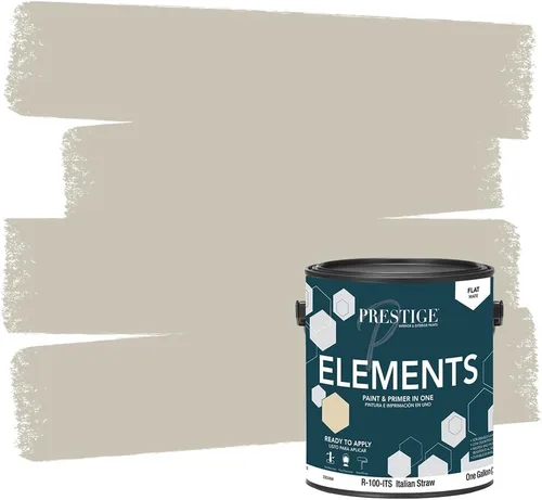 Vista 22 de PRESTIGE Paints Elements - Pintura interior e imprimación en uno, cáscara de huevo, 1 galón, gris cabo