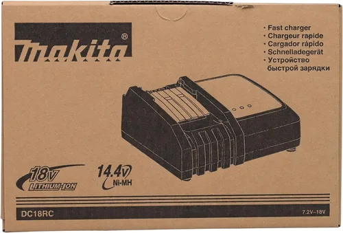Vista 7 de Makita DC18RC Cargador 7.2-18V salida, 120V entrada, nuevo Cargador rápido óptimo, iones de litio de 18 V, refrigeración de ventilador