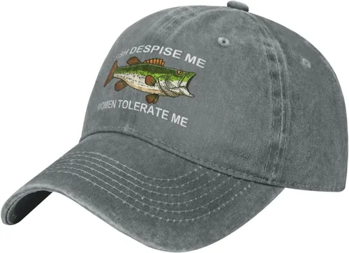 Vista 2 de Fishing Cap Fish Despise Me Women Tolerate Me Hat for Men Baseball Caps Vintage Caps