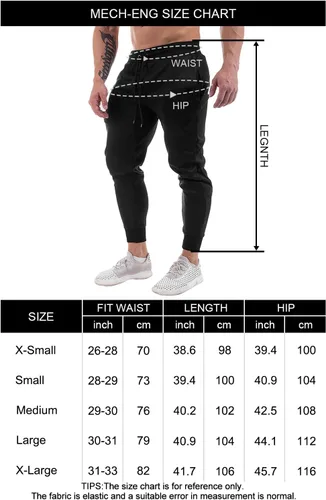 Vista 6 de MECH-ENG Pantalones de correr cónicos para hombre, entrenamiento de culturismo, pantalones deportivos ligeros de secado rápido con bolsillos