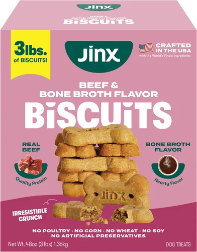Vista 11 de Jinx Galletas para perros, golosinas horneadas al horno con caldo de hueso