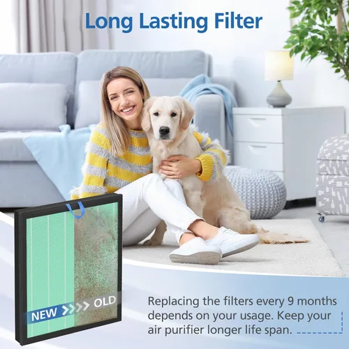 Vista 8 de Paquete de 2 filtros de repuesto de absorción de toxinas Vital 100S para purificador de aire LEVOIT Vital 100S, filtro 3 en 1 Vital 100S Hepa