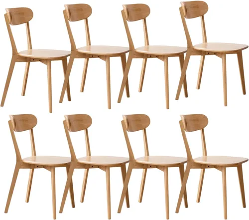 Vista 10 de Silla de comedor de madera maciza para cocina (1, negro) Contoured seat for comfort. Non-slip feet, sturdy wood. Quick assembly. For dining