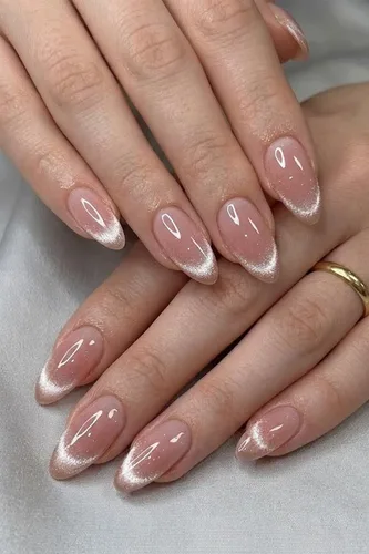 Vista 28 de AzureBeauty Short Almond French Tip Press On Nails, Glazed Donut, 32 Pcs 0-Glazed Donut French Tip