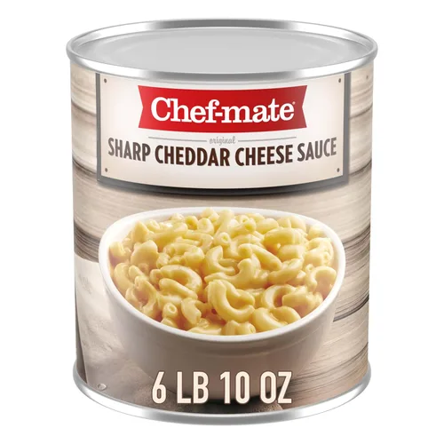 Vista 14 de Chef-mate Salsa básica de queso cheddar, comida enlatada para macarrones con queso, 6 libras 10 onzas (#10 lata a granel)