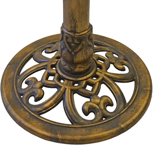 Vista 8 de Westcharm Classic Heights - Elegante casa para pájaros silvestres con techo abovedado y base de pedestal, acabado de bronce antiguo, casa de pájaros