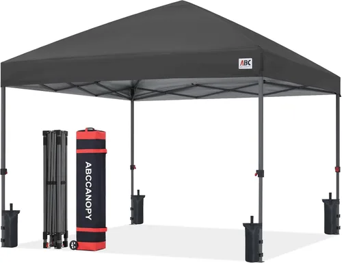 Vista 42 de ABCCANOPY Toldo desplegable – Tienda de campaña portátil para patio al aire libre resistente para patio trasero y terraza con 4 bolsas de arena Beige