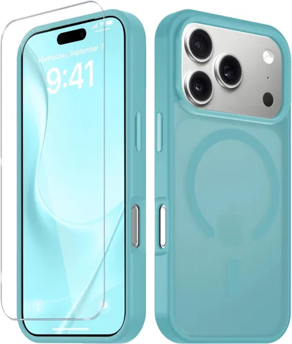 Vista 808 de Funda para Google Pixel 10 Pro XL, cubierta magnética mate, color negro Fit for MagSafe, Screen Protector included, Shockproof Military Grade